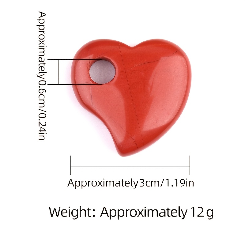 2pcs Minimalist Natural Stone Heart Pendant Set